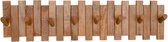 Cintre mural en bois - Cintre de porte - Cintre - Modèle de clôture - Bois entièrement naturel - Rond avec 8 Pendentifs - 22 x 88 cm