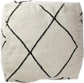 Poufs&Pillows - Vloerkussen Beni Ourain - Stoffen poef 60x60x25cm - Gevuld geleverd - Ideaal voor woon-, slaap- of kinderkamer