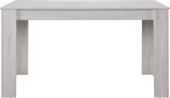 Eettafel Silvia - Landelijke Stijl - 140x90x77 cm - Wit Eiken - Modern Design