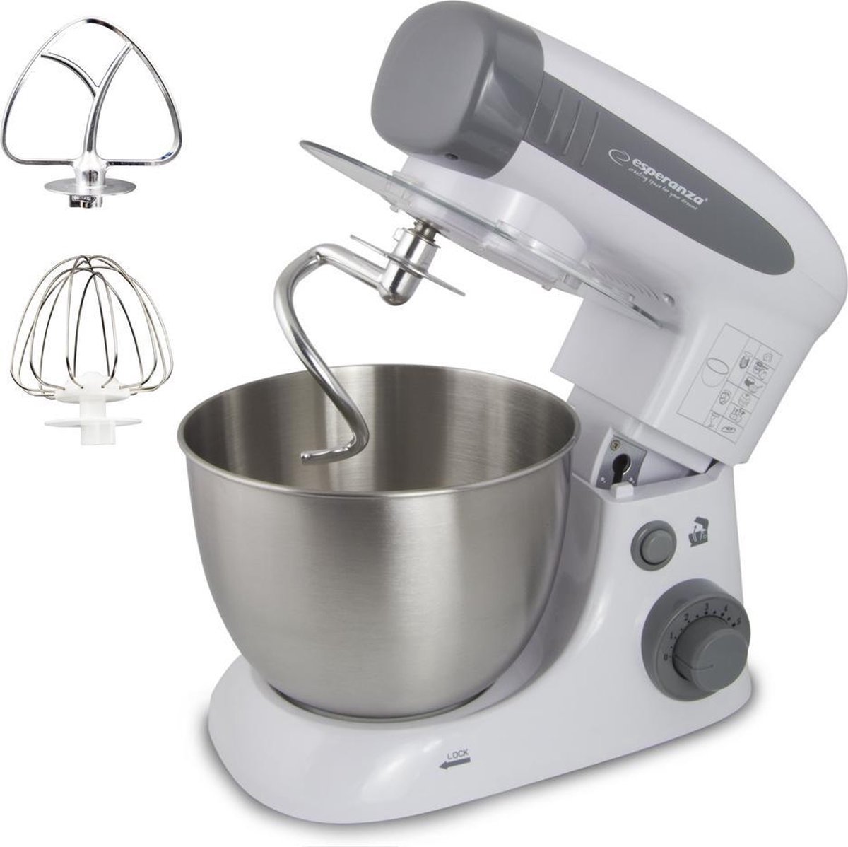 Esperanza EKM024 mixer Staande mixer 800 W Grijs