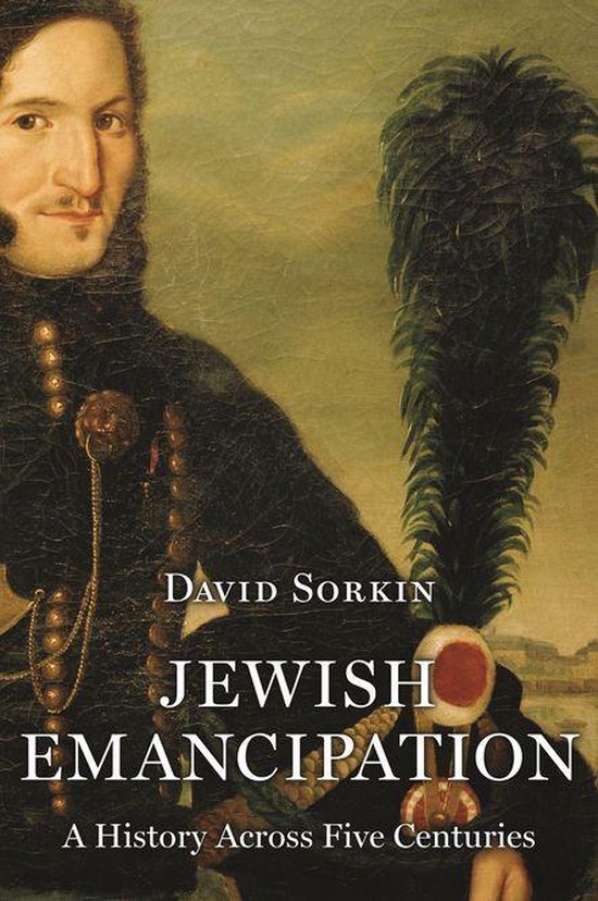 Boekomslag van Jewish Emancipation door David Sorkin met een historisch portret van een man in traditionele kleding.