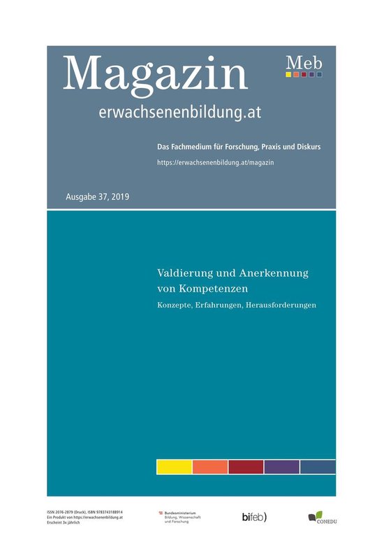 Validierung und Anerkennung von Kompetenzen. Konzepte, Erfah ... - cover