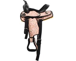 Pagony Westernzadel Buffaloo - Maat: 10 Cm - Roze - Kunstleer