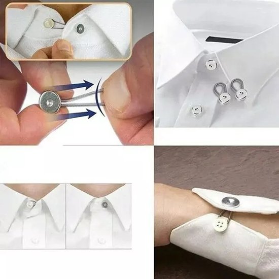 2 stuks taille clips voor het vastzetten van kleding - zwart - set van