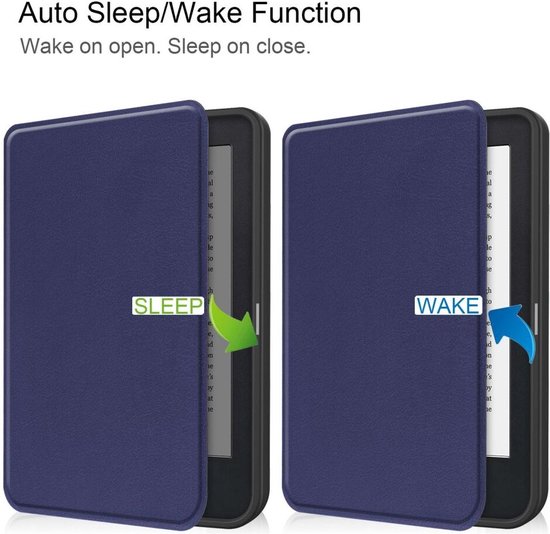E-Reader Hoes Geschikt voor Kobo Clara 2E - Book Case met Sleep/Wake Functie - Kunstlederen Beschermhoes - Blauw van iMoshion — afbeelding 3