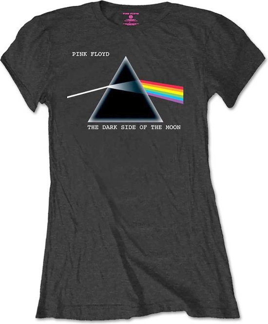 Tshirt Femme Pink Floyd - S- Dark Side Of The Moon Courier Zwart