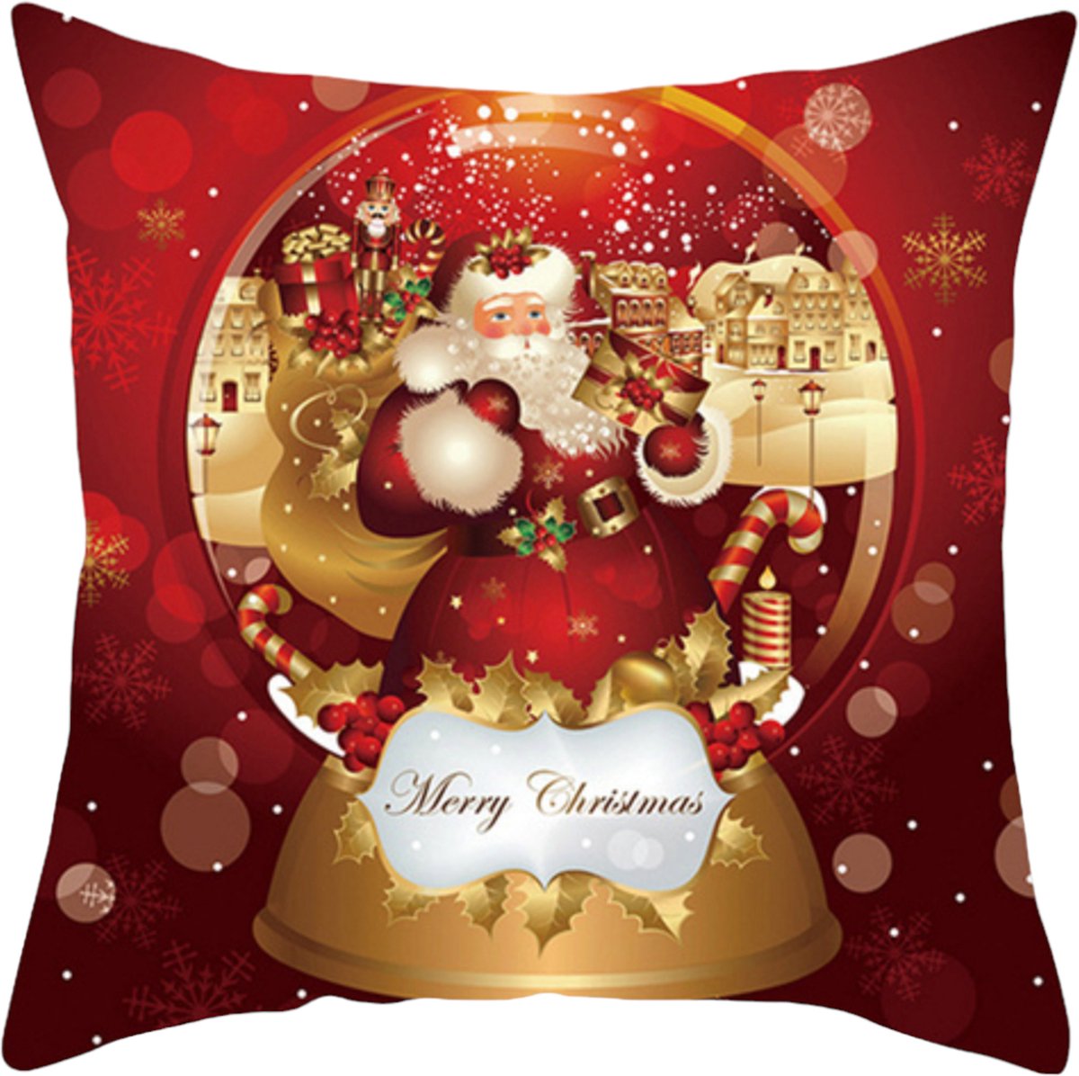 Hiden Kerst Kussenhoes - Kerstboom - Kerstversiering - Kerstcadeau - Kussenhoes 45 x 45 - Interieur decoraties - Rood