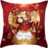 Hiden | Kerst Kussenhoes - Kerstboom - Kerstversiering - Kerstcadeau - Kussenhoes 45 x 45 - Interieur decoraties | Rood