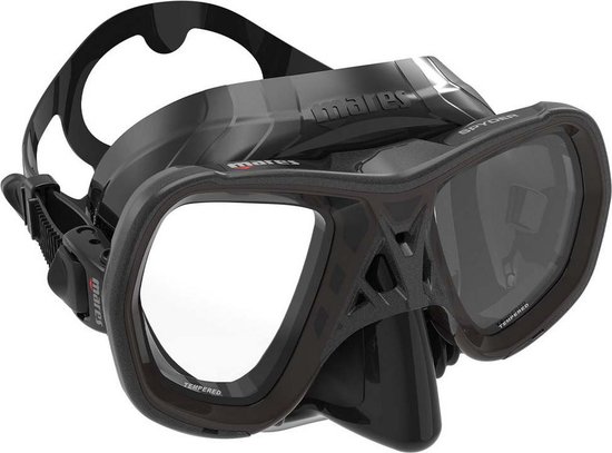 Mares I3 Duikmasker met groot gezichtsveld voor volwassenen, één maat, zwart