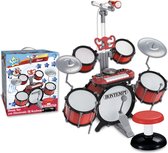 Bontempi Drum set 7pcs with DJ keyboard , stool and microphone