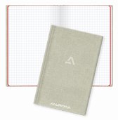 Aurora - MAXI PACK - 20 x Grijs linnen Notebook: Formaat A6+ - Geruit (5x5mm) - 192 Bladzijden - 60gr PEFC papier.