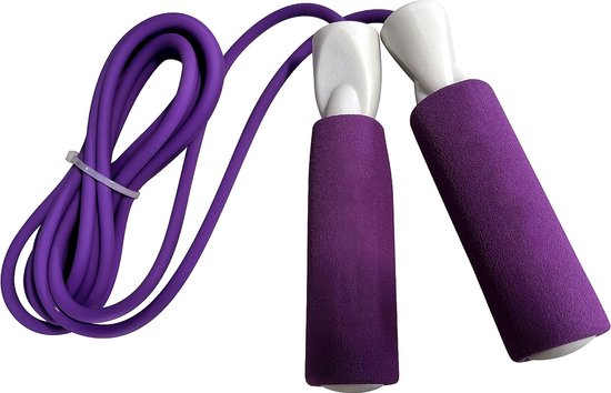 ab. German Technology Compact Design Skipping Rope for Unisex (Purple, Material-Polyester ) Lightweight | Comfortable | ideal for Workout, Training, Gym