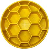 Sodapup Honeycomb Design Ebowl Slow feeder Yellow - Anti schrokbak - Enrichment voerbak - Verrijking voor honden - Voerverrijking