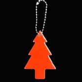 Reflecterende sleutelhanger - 1 stuks - Kerstboom - Rood