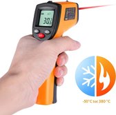 Commerciële Infrarood warmtemeter - Draadloze Temperatuurmeter, -50 tot 380 graden Celsius - Pyrometer - Met Laser - Leidingen meter - Meten van oppervlak - Draadloos