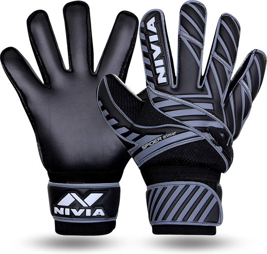 Nivia Spider FB G/ Gants de Gardien Medium Noir | 902bk