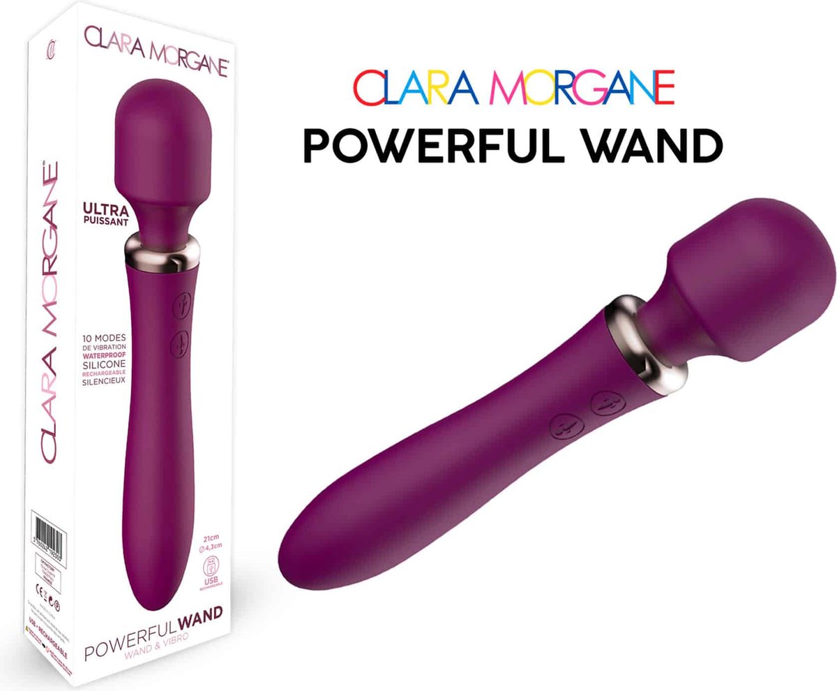 Goedkoopste Clara Morgane - Powerful Wand Bordeaux
