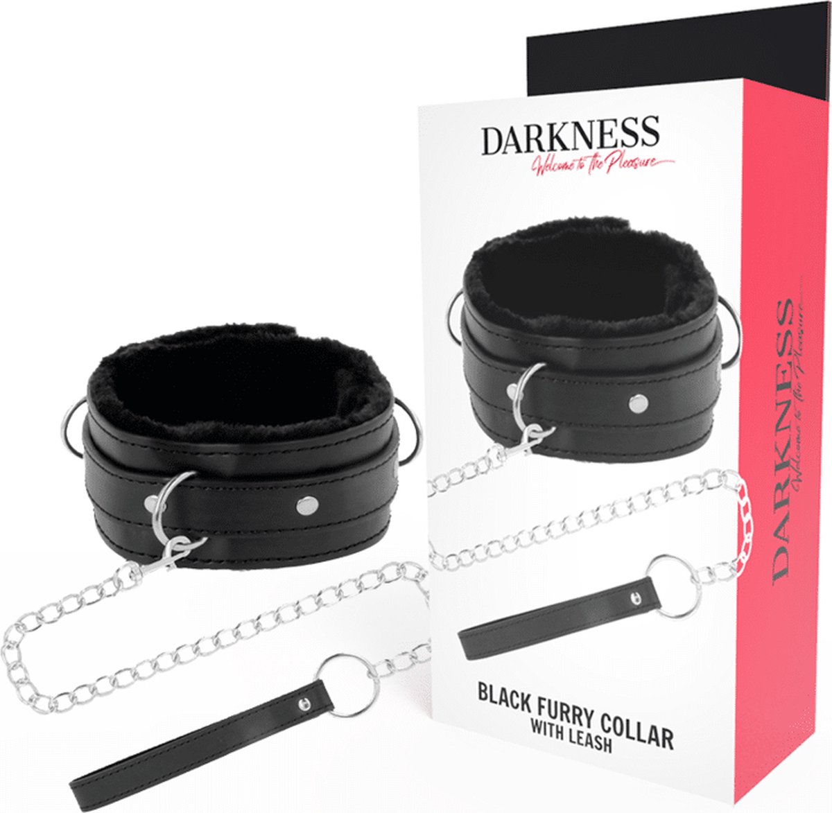 Goedkoopste Darkness Bondage - Halsband - Met Leiband - Zacht Vanbinnen - Zwart
