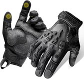 Tactische handschoenen, paintball handschoenen voor heren, compatibel met touchscreen, ademende en schokabsorberende motorhandschoenen voor paintball, airsoft, motorrijden, klimmen, outdoor-activiteiten, (L)