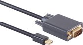 Powteq - 2 meter - Premium mini Displayport naar VGA kabel - 1080p 60 Hz - Gold-plated - 3 x afgeschermd - Topkwaliteit kabel
