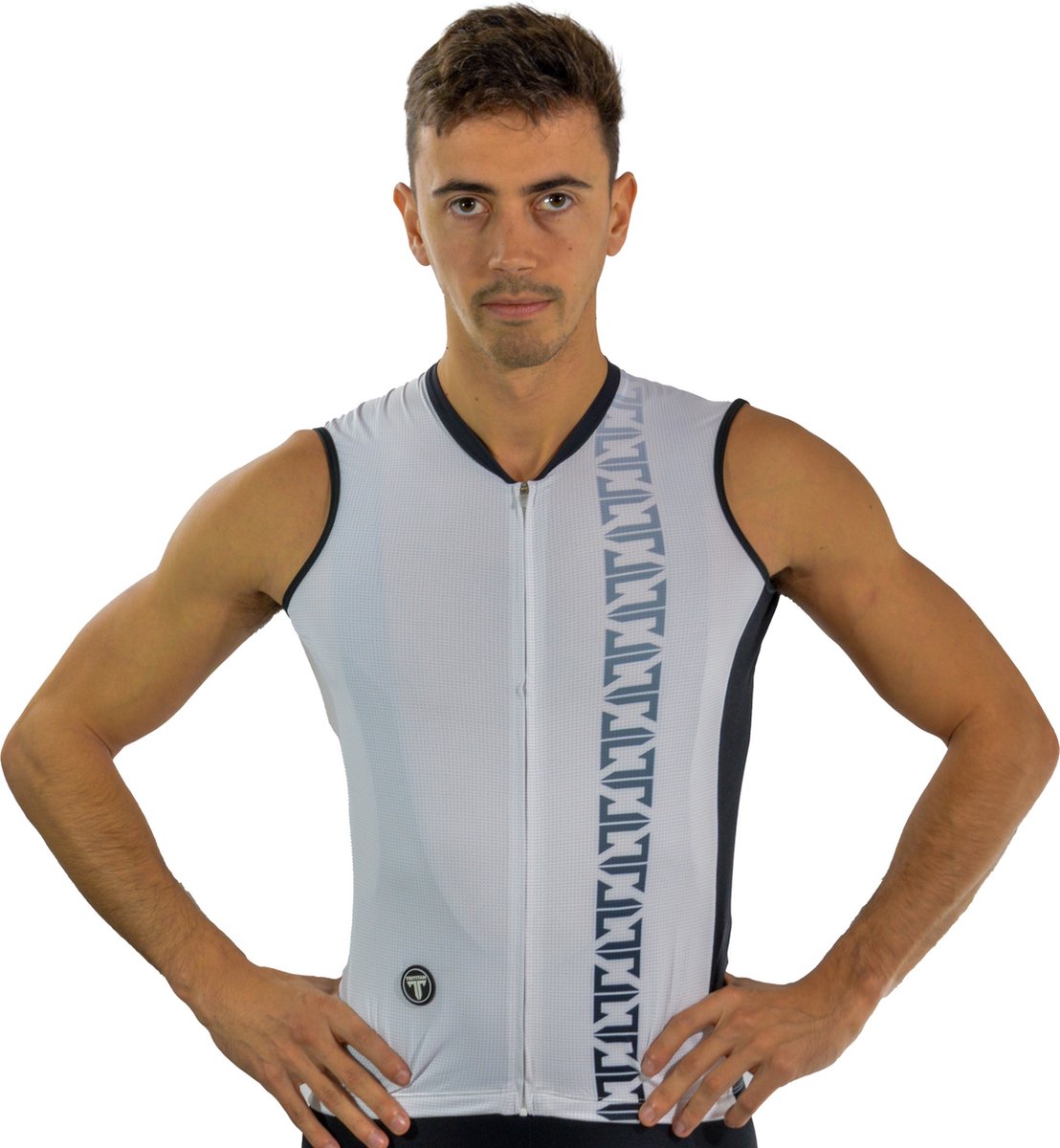 TriTiTan Titanium Male Pro No Sleeve Cycling Jersey - Fietsshirt - Fietstrui - S