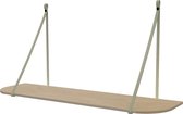 Leren plankdragers 'smal' - Handles and more® - SUEDE JADE - 100% leer - set van 2 / excl. plank (leren plankdragers - plankdragers banden - leren plank banden)