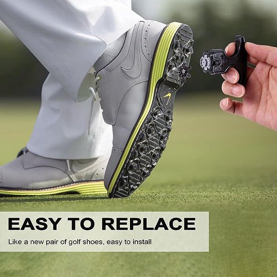 20 golfschoen spikes + handheld golfschoen sleutels, antislip golfpunten, pennen voor universele golfschoenen, gemakkelijk te wisselen van Pinsheng — afbeelding 4