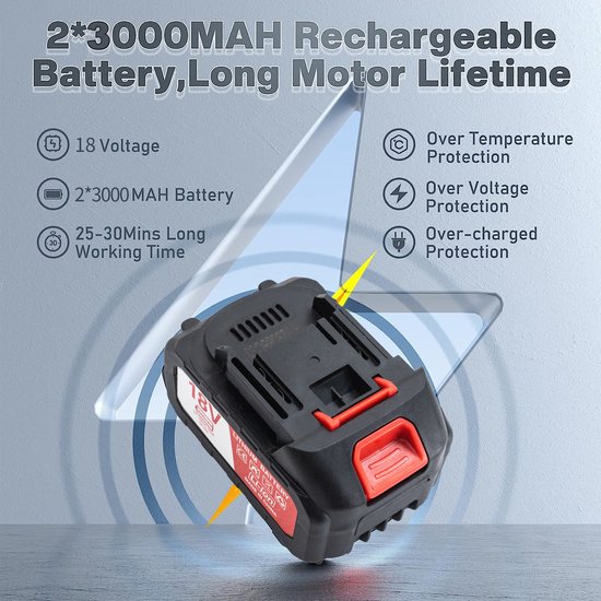 Mini tronçonneuse à batterie, tronçonneuse électrique sans fil de 4 pouces, mini  tronçonneuse électrique rechargeable