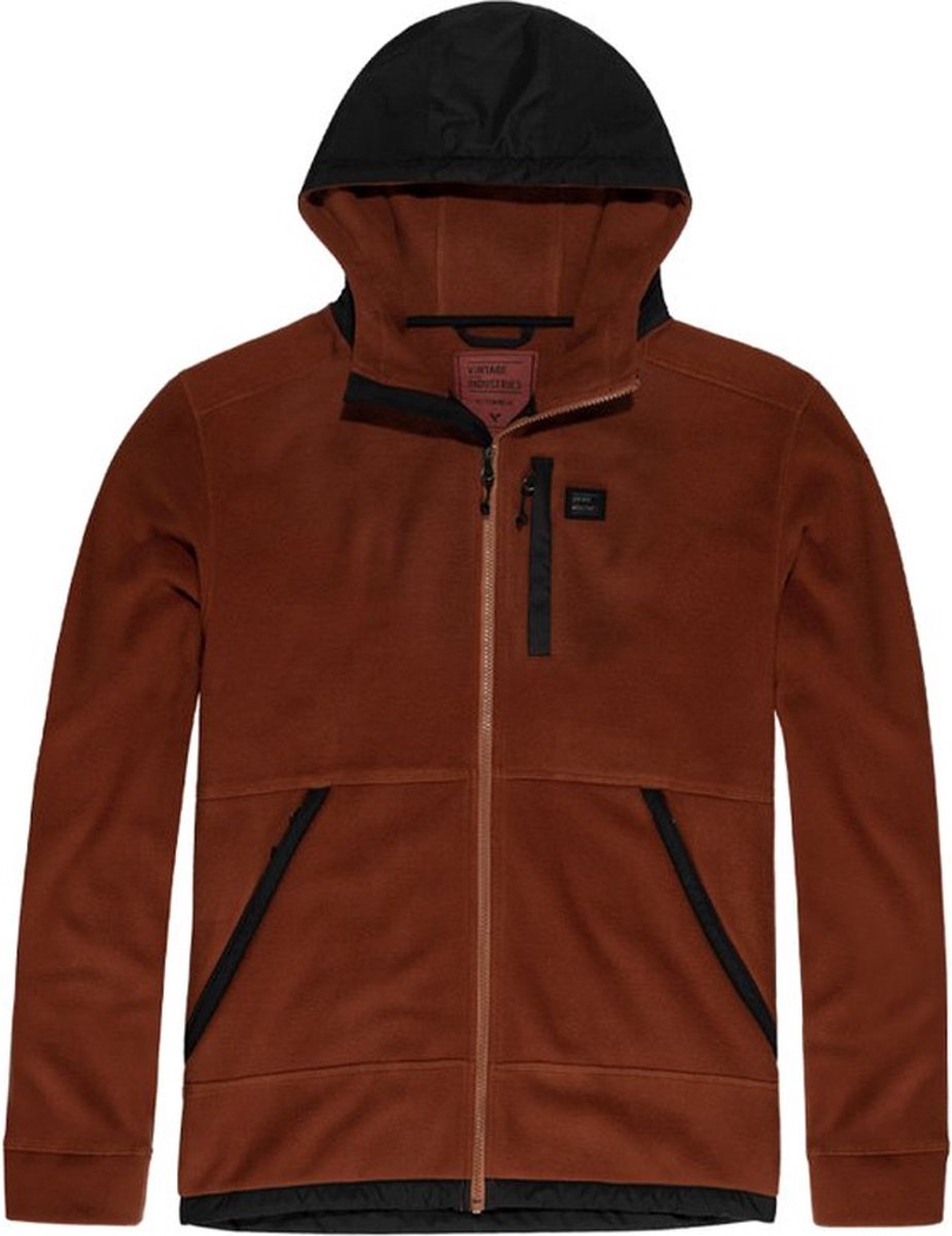 Vintage Industries Vitor Hollow Fibre Fleece Jack Heren Brick