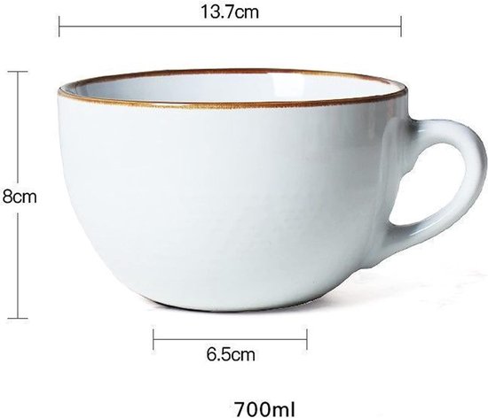 Ensemble de tasses à thé en céramique et à bordure dorée - Chine Tasse à café et