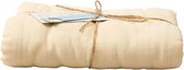 Mousseline doek/gaasdoek van 100% biologisch katoen als nuscheli voor baby's of als mode- en decoratieaccessoire in pastelgeel, 120 x 100 cm
