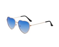 Hidzo Hartjes Zonnebril Goudkleurig - UV 400 - Blauwe Glazen