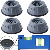 Wasmachine Verhoger Inclusief Mini Waterpas – Wasmachine Trillingsdempers - Wasmachine Tussenstuk
