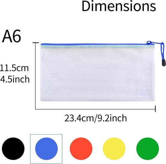 Foldersys Pochette pour documents - plastique coloré transparent