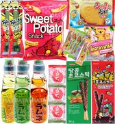 Ramune Snack Box-13 pièces - Ramune japonais - Chocolat Pepero - Japon Snack coréen 13 pièces