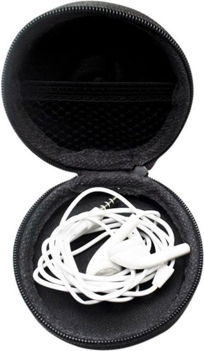 CHPN - Opbergtasje - Zwart tasje - HandigOpberg Etui voor oortjes en kabeltjes - USB Sticks - Geheugenkaarten etc. - Ideaal voor Case Headphones In Ear