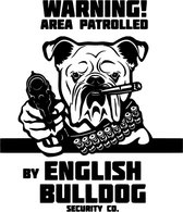 Autocollant de fenêtre de voiture chien anglais Bull chien porte autocollant de sécurité taureau autocollant mural Décoration drôle Funny