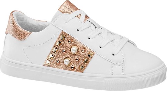 Graceland Kinderen Witte sneaker vetersluiting - Maat 34 | bol.com