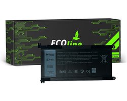 EcoLine - WDX0R WDXOR Batterij Geschikt voor de Dell Inspiron 13 5368 5378 5379 14 5482 15 5565 5567 5568 5570 5578 5579 7560 7570 17 5770 / 11.4V 3400mAh.