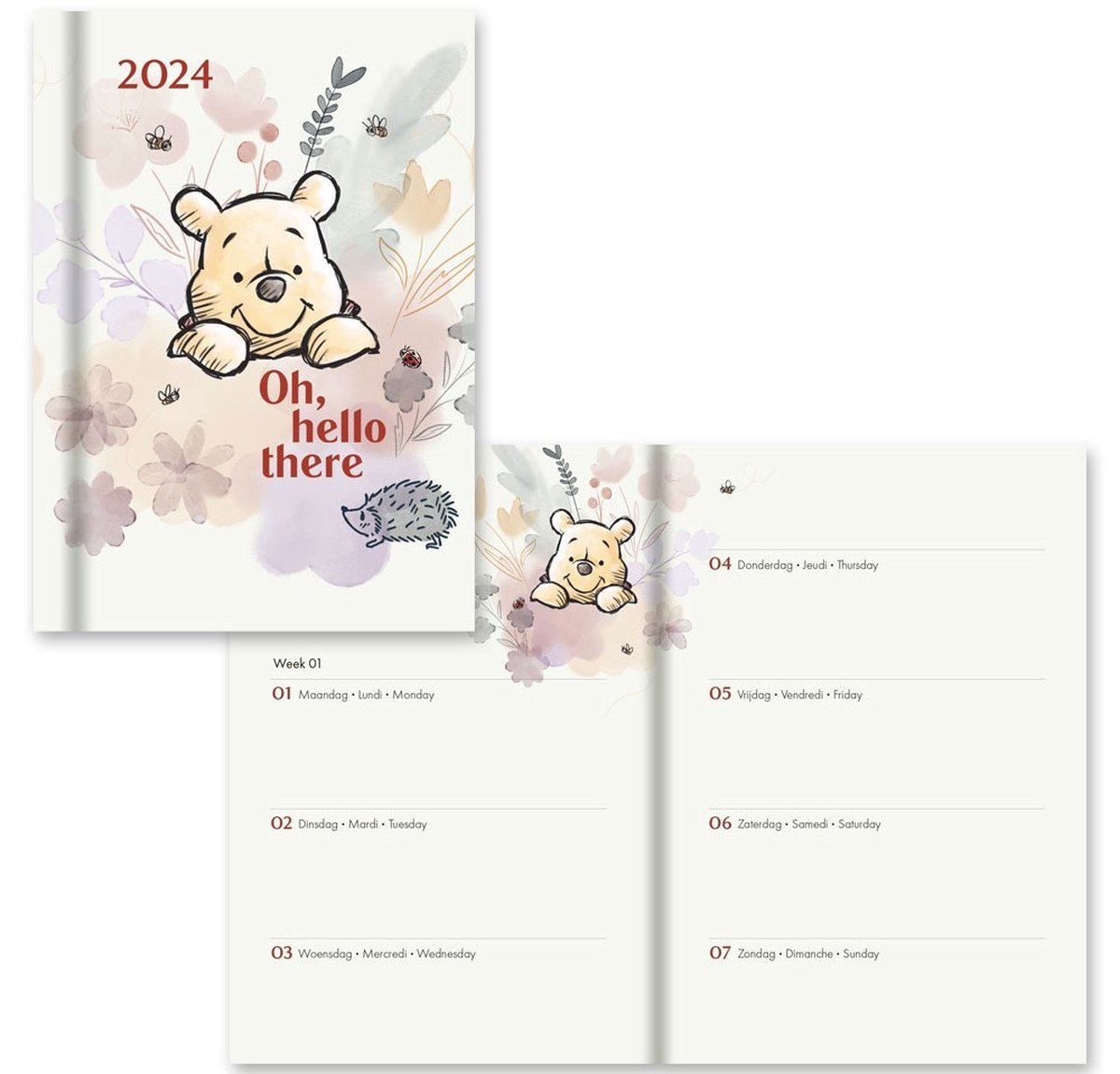Hallmark - Agenda - 2024 - Disney - Winnie the pooh - Weekoverzicht - Hardcover - A6+ (11 x 15,5cm)