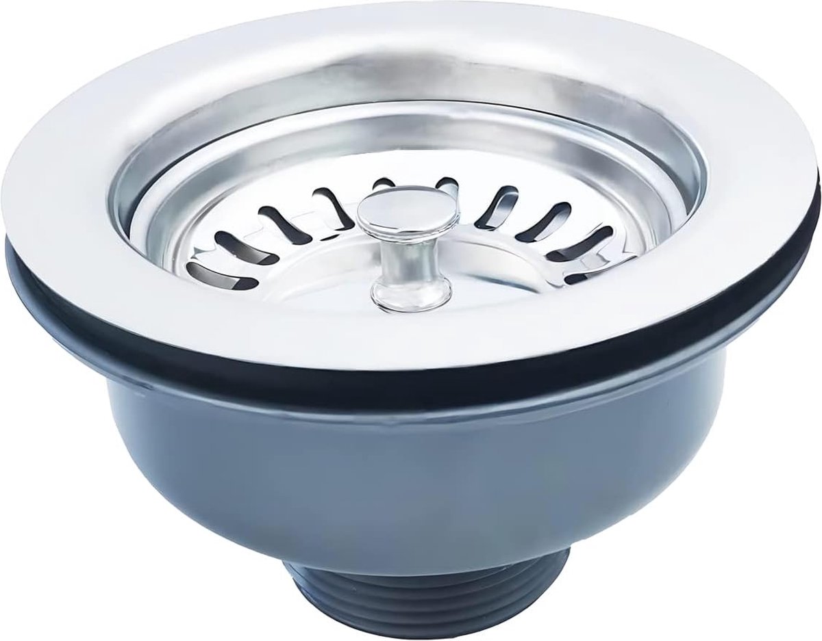 Afvoergarnituur zonder overvolle mand - Roestvrij staal en ABS, diameter 114 mm