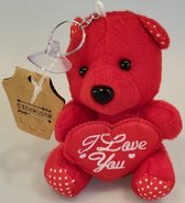 Een schattige en lieve beer aan een sleutelhanger / tassenhanger met de tekst I love you op het hart. Voor in de kinderkamer, je auto / tas of in huis als decoratie. Een toevoeging is het zuignap waar je hem aan kunt hangen. Voor uzelf of als cadeau.