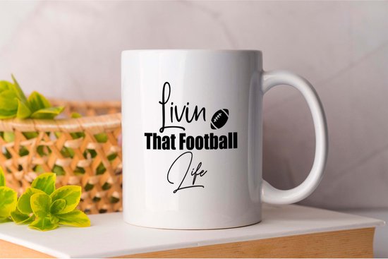 Mug Livin That Football Life - Football - Cadeau - Cadeau - Futbol -  FootballMatch -... | bol