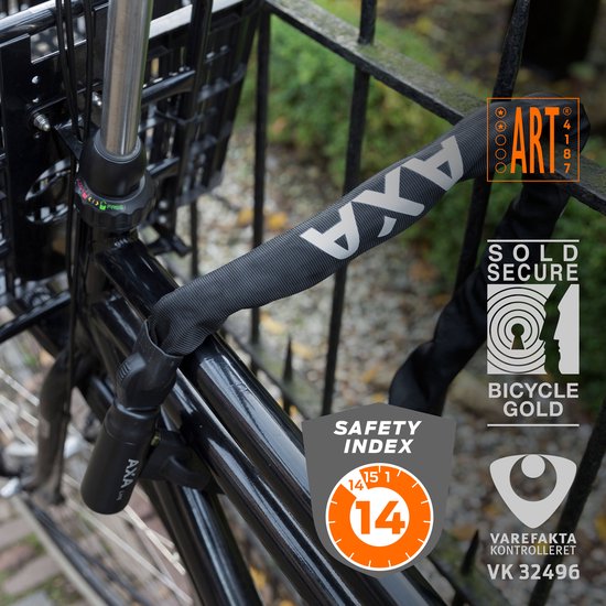 AXA Linq 100 Kettingslot - ART 2 Slot voor Fietsen - Extra Dikke Schakels - 100 cm - 9,5 mm - Zwart van AXA — afbeelding 5