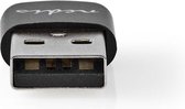 Adaptateur USB-A - USB 2.0 - USB-A Male - USB-C Femelle - 480 Mbps - Rond - Nickelé - Zwart - Boîte