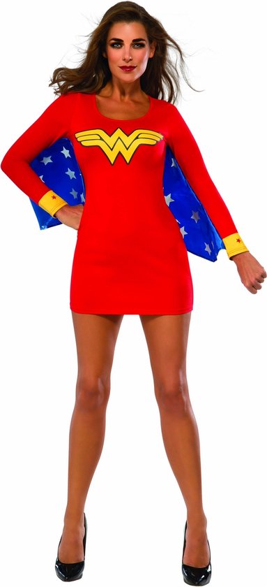 Rubies - Wonderwoman Kostuum - Sexy Wonderbaarlijke Wonder Woman - Vrouw - Blauw, Rood - Maat 44-46 - Carnavalskleding - Verkleedkleding - Rubies