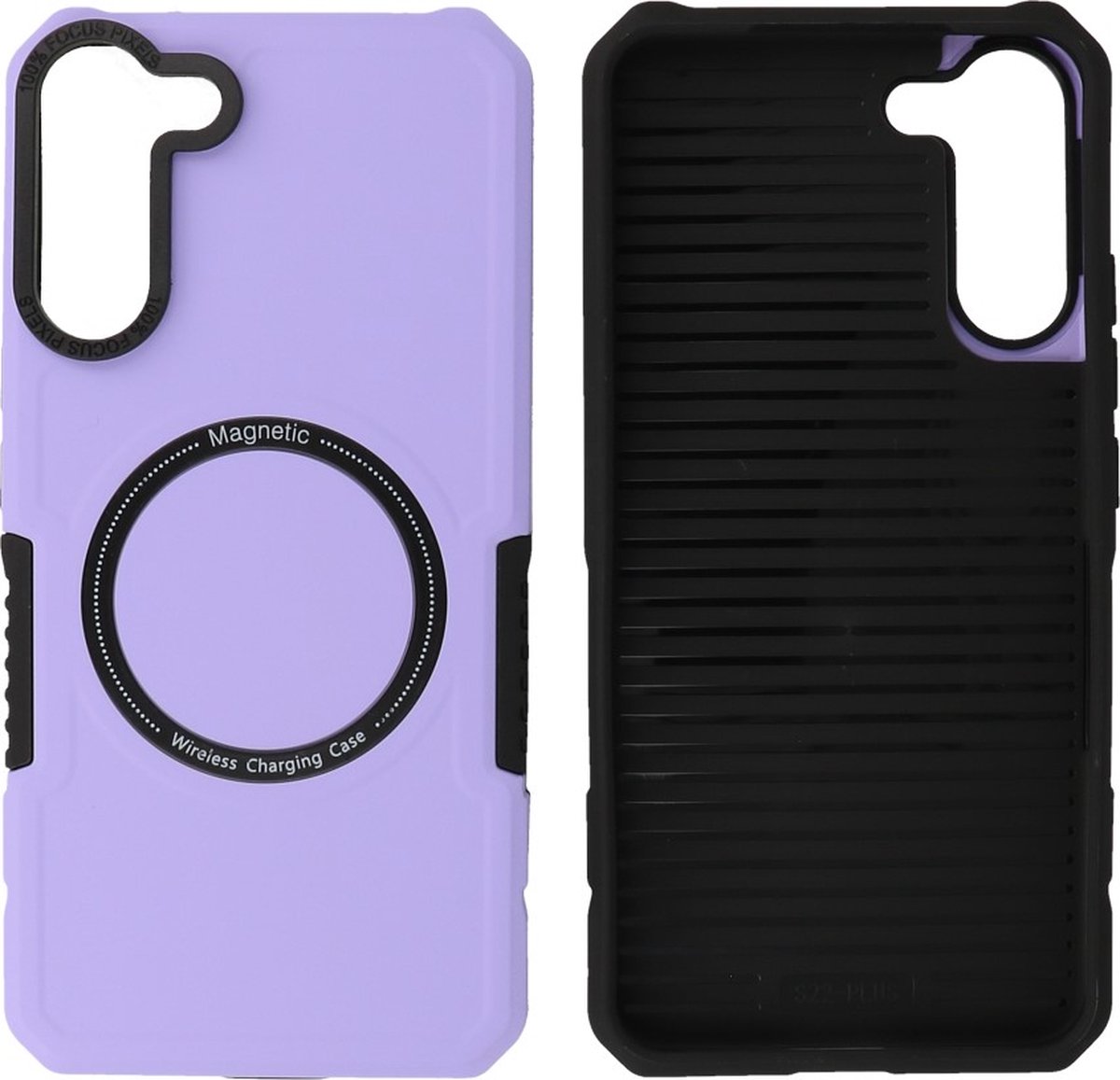 Hoesje Geschikt voor Samsung Galaxy S22 Plus - MagSafe Hoesje - Shockproof Back Cover - Paars