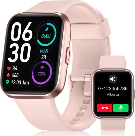 Aeac Dames Smartwatch 1 7 Touchscreen Alexa WhatsApp Gezondheidsmonitoring bol