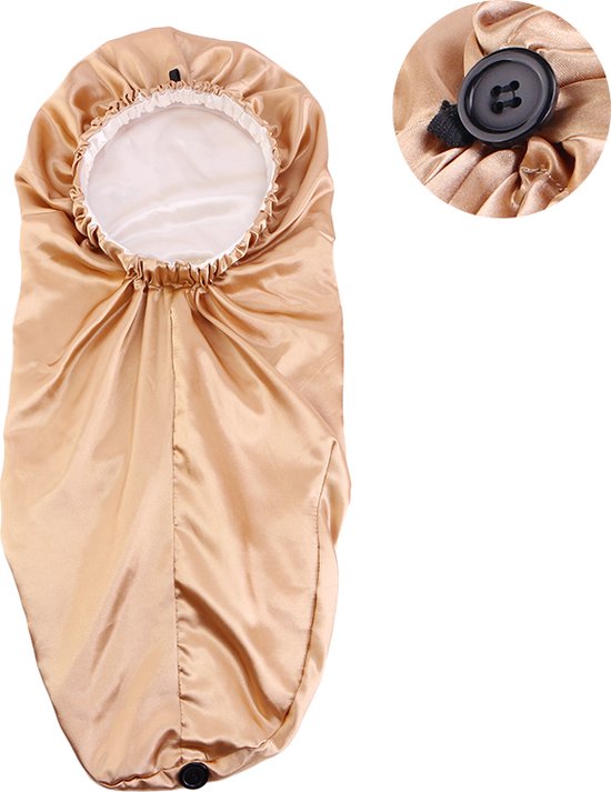 Long bonnet de couchage en satin pour fille - Bonnet long en satin - Pour  cheveux longs - Rouge