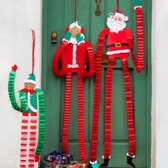 Kerstdecoratie Kerstman & Kerstvrouw | Honeycomb | Versiering kerst | slinger 1 meter
